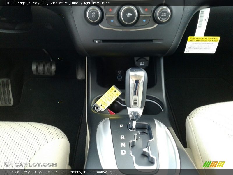 Vice White / Black/Light Frost Beige 2018 Dodge Journey SXT