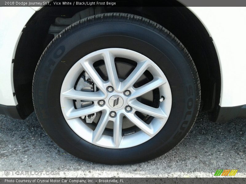 Vice White / Black/Light Frost Beige 2018 Dodge Journey SXT