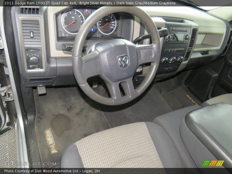 Bright Silver Metallic / Dark Slate Gray/Medium Graystone 2011 Dodge Ram 1500 ST Quad Cab 4x4