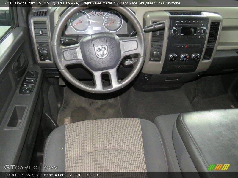 Bright Silver Metallic / Dark Slate Gray/Medium Graystone 2011 Dodge Ram 1500 ST Quad Cab 4x4