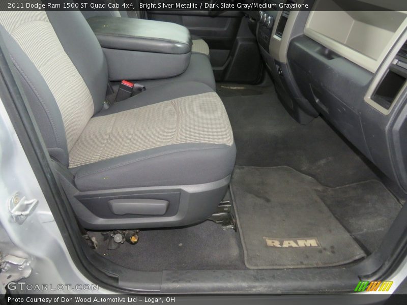 Bright Silver Metallic / Dark Slate Gray/Medium Graystone 2011 Dodge Ram 1500 ST Quad Cab 4x4