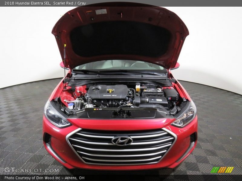Scarlet Red / Gray 2018 Hyundai Elantra SEL