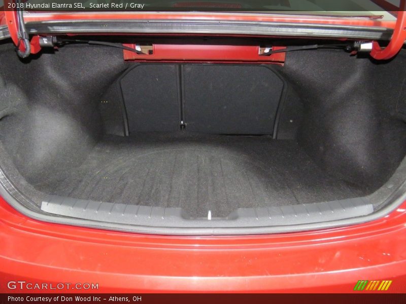 Scarlet Red / Gray 2018 Hyundai Elantra SEL