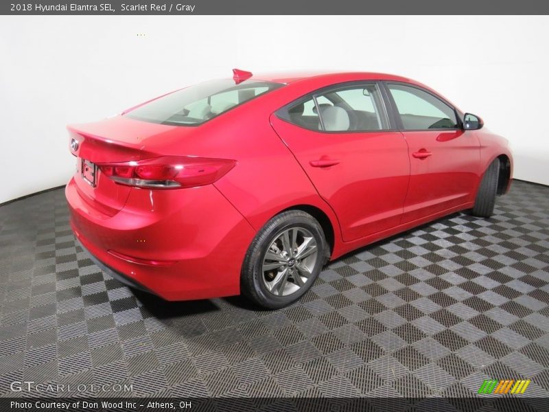 Scarlet Red / Gray 2018 Hyundai Elantra SEL