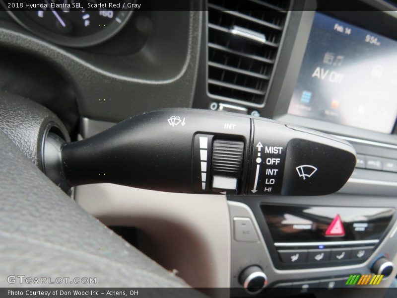 Scarlet Red / Gray 2018 Hyundai Elantra SEL