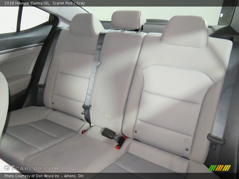 Scarlet Red / Gray 2018 Hyundai Elantra SEL