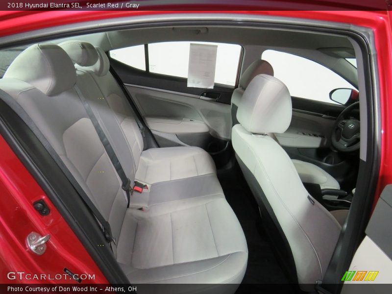 Scarlet Red / Gray 2018 Hyundai Elantra SEL