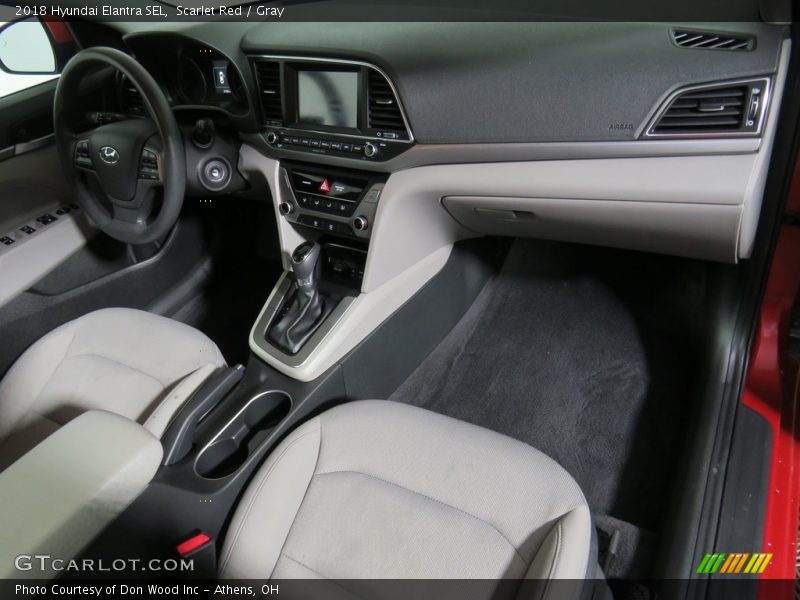 Scarlet Red / Gray 2018 Hyundai Elantra SEL