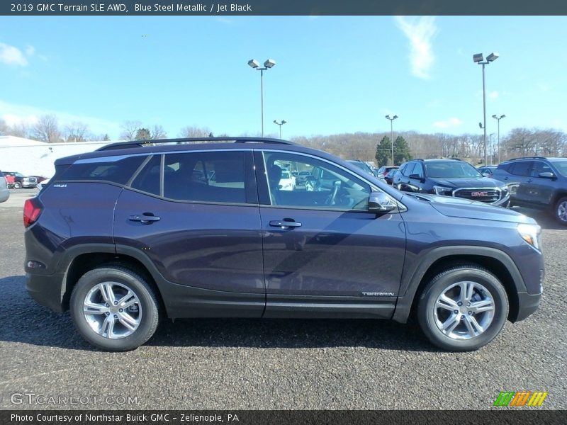 Blue Steel Metallic / Jet Black 2019 GMC Terrain SLE AWD