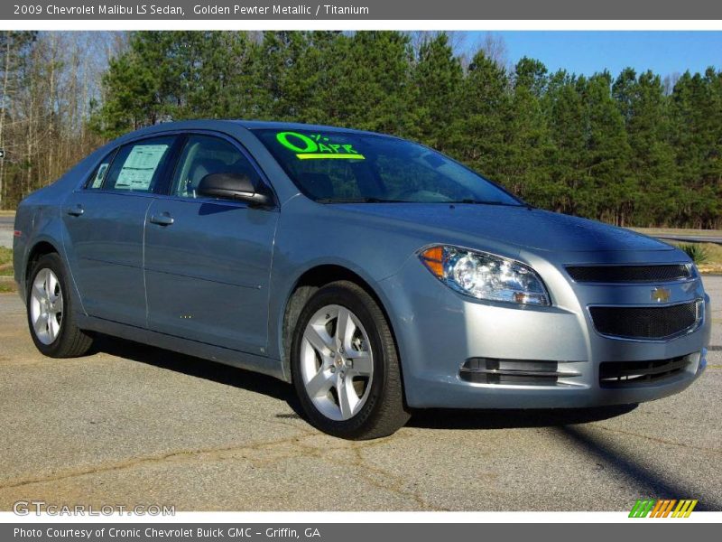 Golden Pewter Metallic / Titanium 2009 Chevrolet Malibu LS Sedan