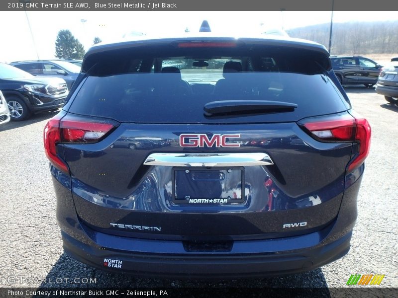 Blue Steel Metallic / Jet Black 2019 GMC Terrain SLE AWD