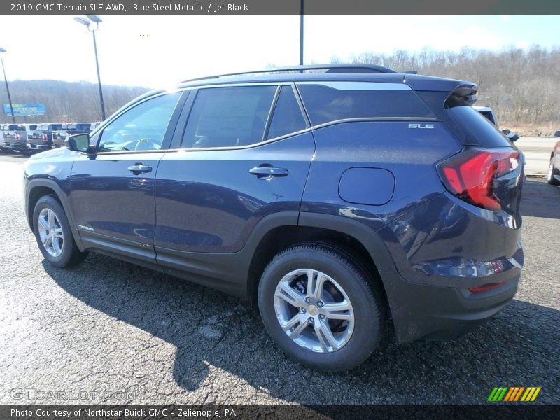 Blue Steel Metallic / Jet Black 2019 GMC Terrain SLE AWD
