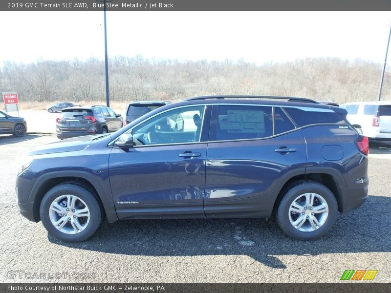 Blue Steel Metallic / Jet Black 2019 GMC Terrain SLE AWD
