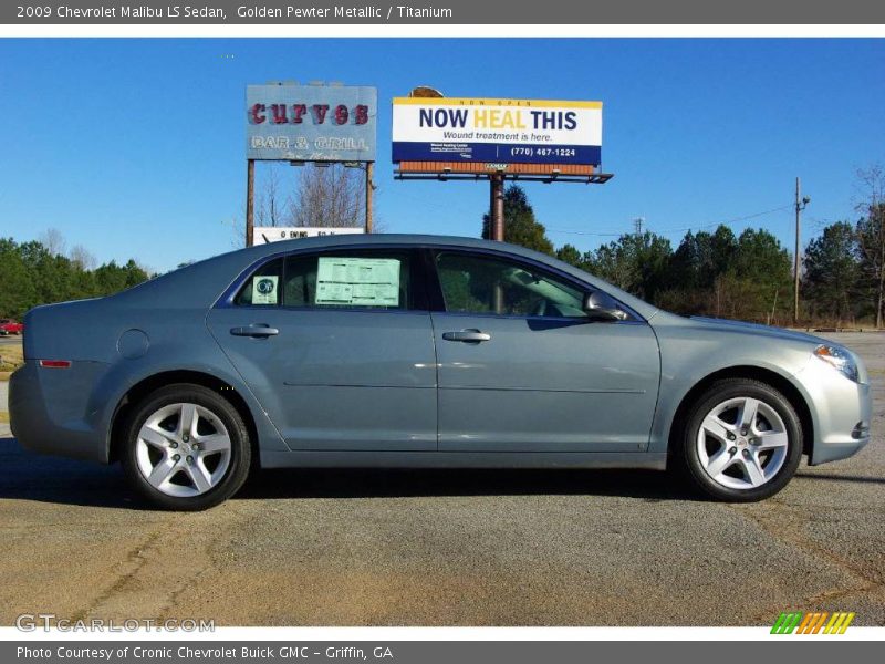 Golden Pewter Metallic / Titanium 2009 Chevrolet Malibu LS Sedan