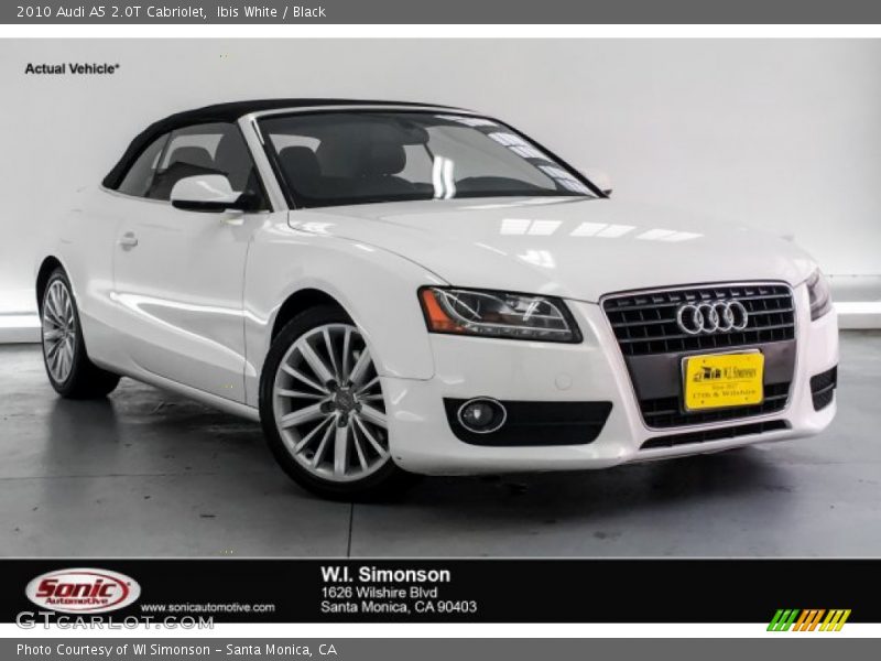 Ibis White / Black 2010 Audi A5 2.0T Cabriolet