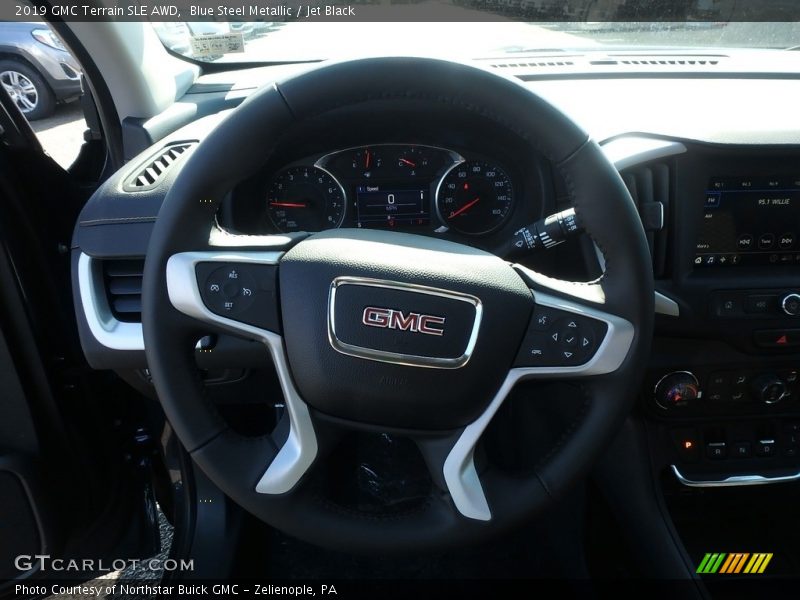 Blue Steel Metallic / Jet Black 2019 GMC Terrain SLE AWD