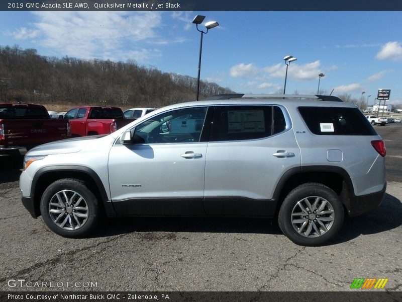 Quicksilver Metallic / Jet Black 2019 GMC Acadia SLE AWD