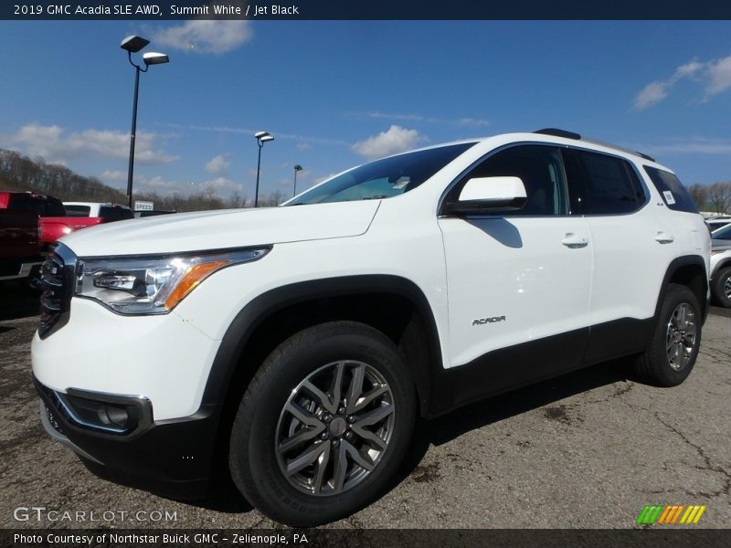 Summit White / Jet Black 2019 GMC Acadia SLE AWD