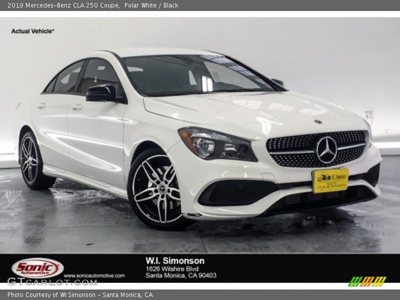 Polar White / Black 2019 Mercedes-Benz CLA 250 Coupe