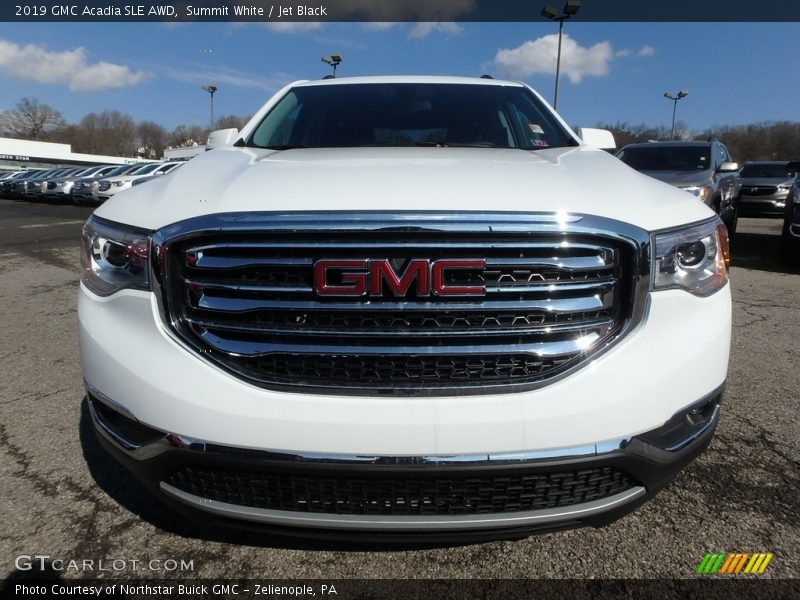 Summit White / Jet Black 2019 GMC Acadia SLE AWD