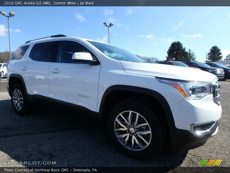 Summit White / Jet Black 2019 GMC Acadia SLE AWD