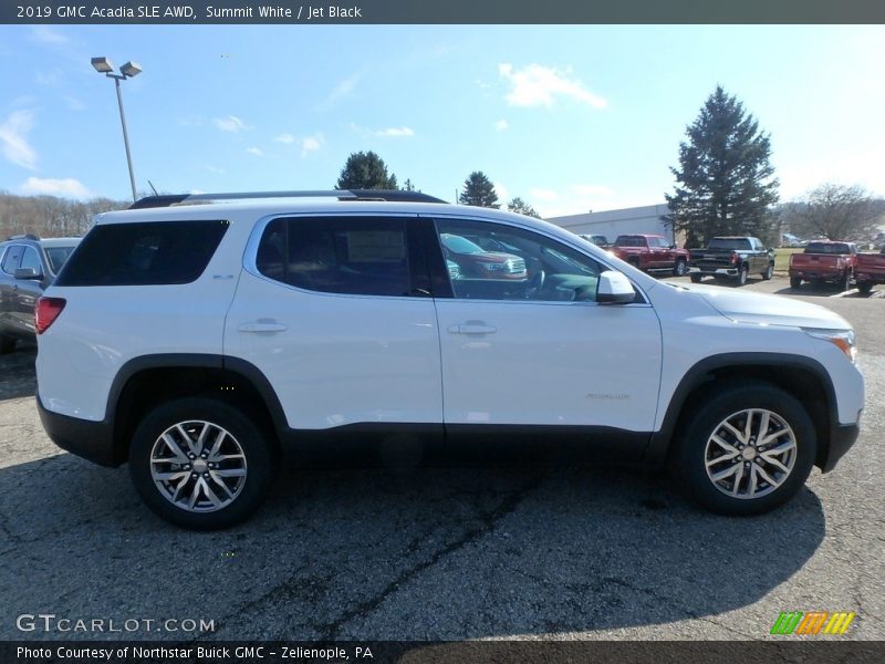 Summit White / Jet Black 2019 GMC Acadia SLE AWD