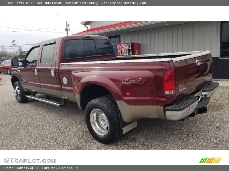 Dark Copper Metallic / Tan 2005 Ford F350 Super Duty Lariat Crew Cab 4x4 Dually