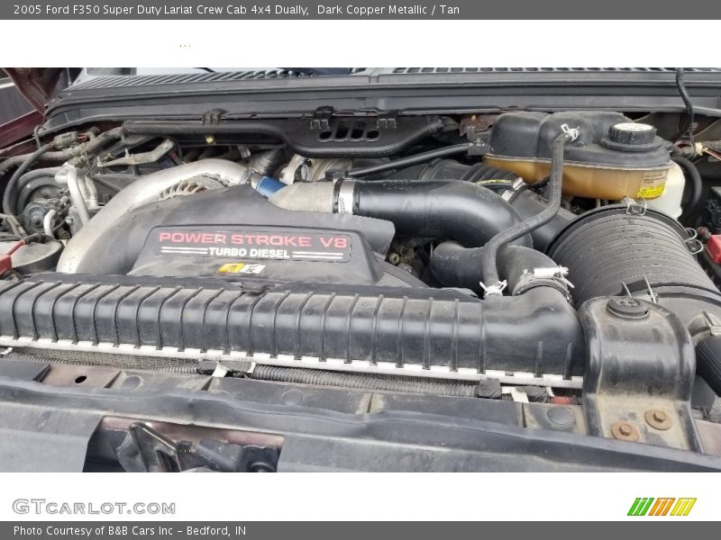 Dark Copper Metallic / Tan 2005 Ford F350 Super Duty Lariat Crew Cab 4x4 Dually