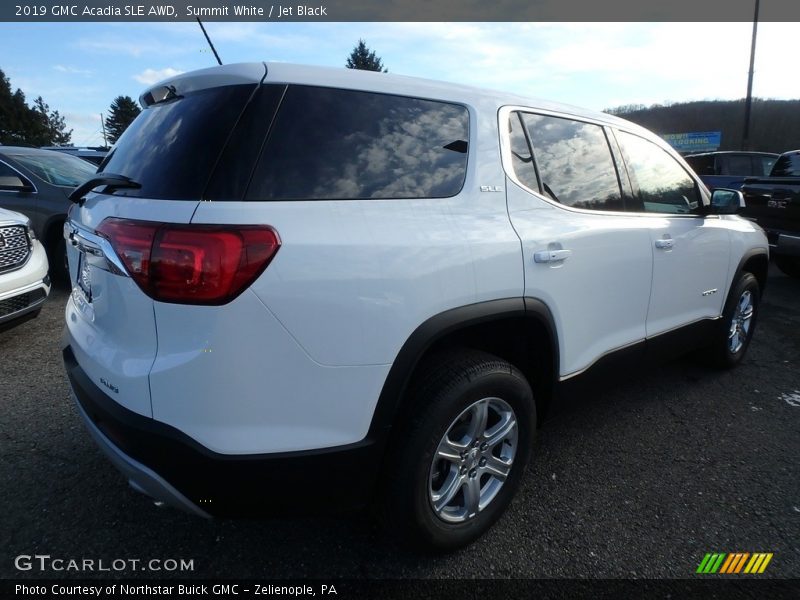 Summit White / Jet Black 2019 GMC Acadia SLE AWD