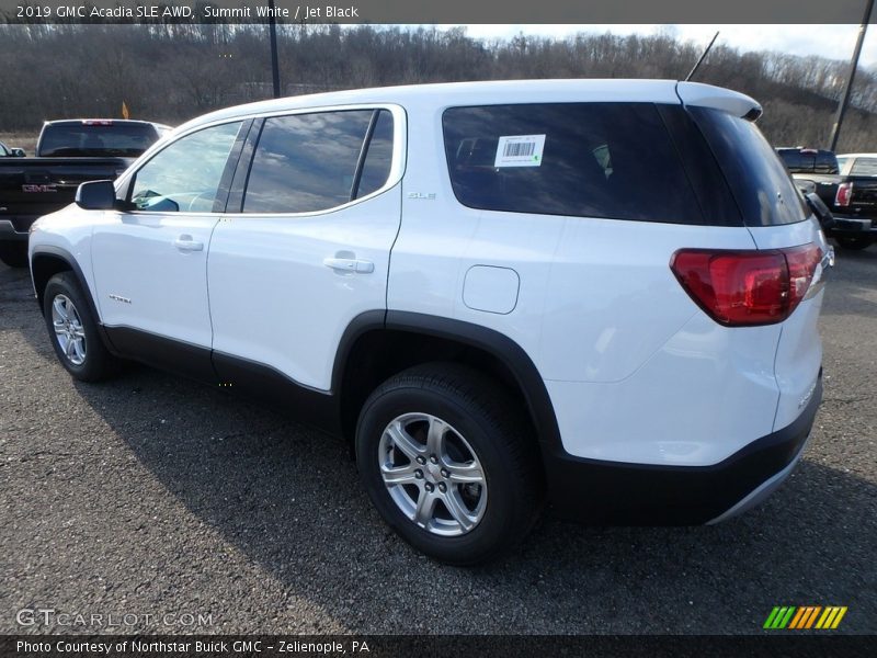 Summit White / Jet Black 2019 GMC Acadia SLE AWD