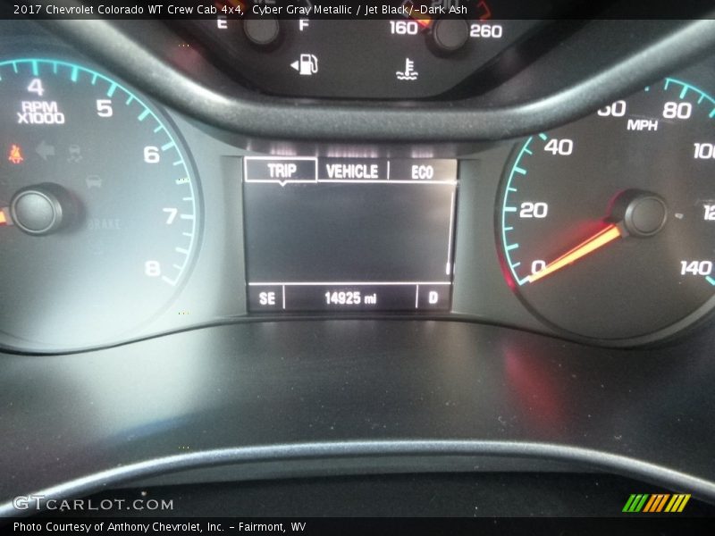 Cyber Gray Metallic / Jet Black/­Dark Ash 2017 Chevrolet Colorado WT Crew Cab 4x4