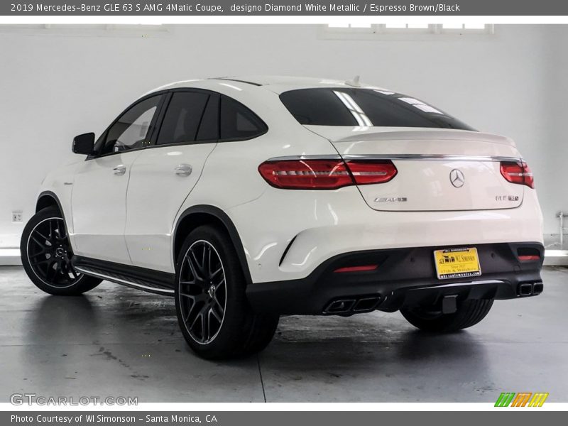 designo Diamond White Metallic / Espresso Brown/Black 2019 Mercedes-Benz GLE 63 S AMG 4Matic Coupe