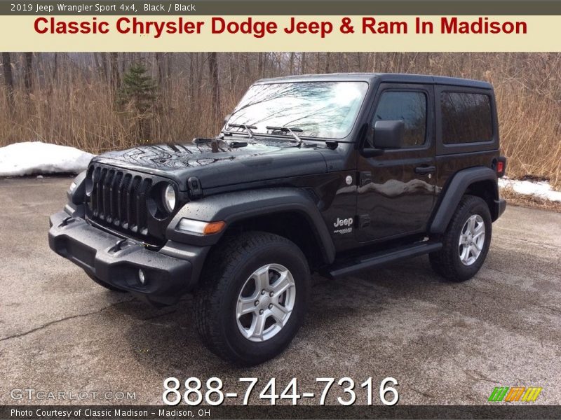 Black / Black 2019 Jeep Wrangler Sport 4x4