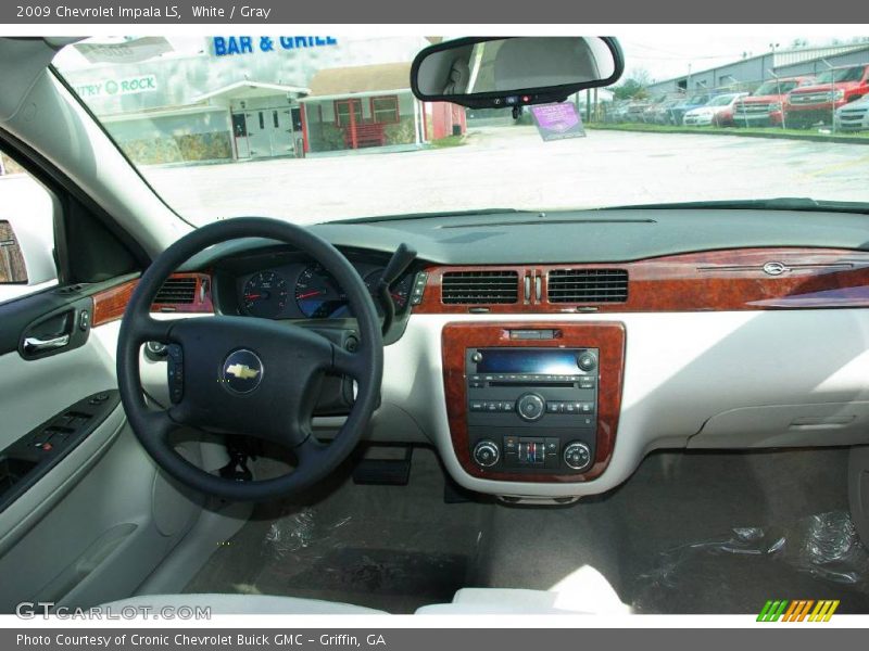 White / Gray 2009 Chevrolet Impala LS