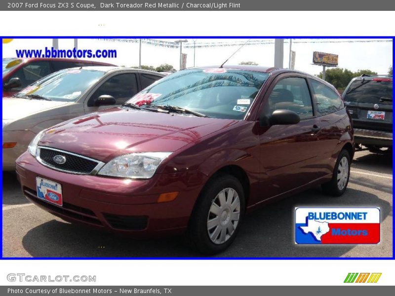 Dark Toreador Red Metallic / Charcoal/Light Flint 2007 Ford Focus ZX3 S Coupe