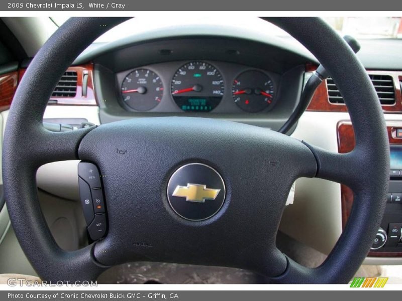 White / Gray 2009 Chevrolet Impala LS
