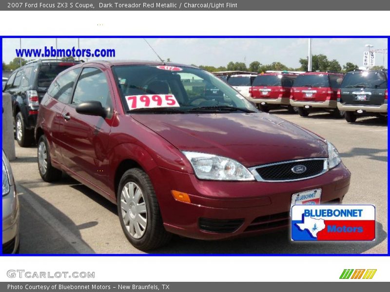 Dark Toreador Red Metallic / Charcoal/Light Flint 2007 Ford Focus ZX3 S Coupe