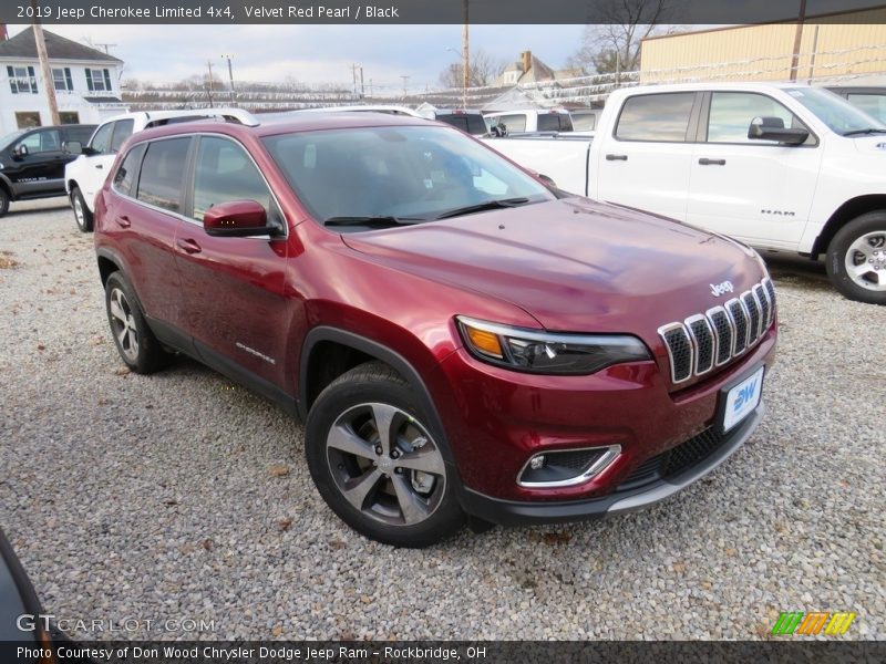 Velvet Red Pearl / Black 2019 Jeep Cherokee Limited 4x4
