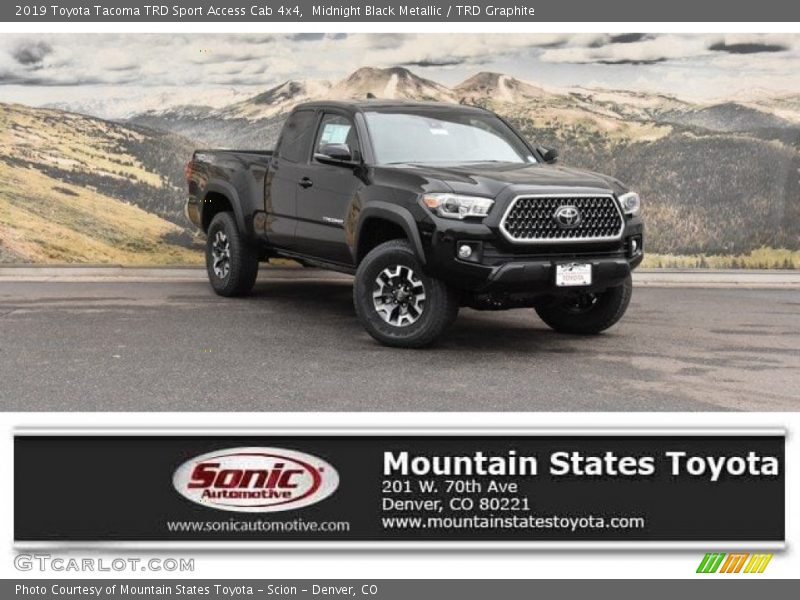 Midnight Black Metallic / TRD Graphite 2019 Toyota Tacoma TRD Sport Access Cab 4x4