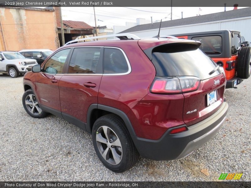 Velvet Red Pearl / Black 2019 Jeep Cherokee Limited 4x4