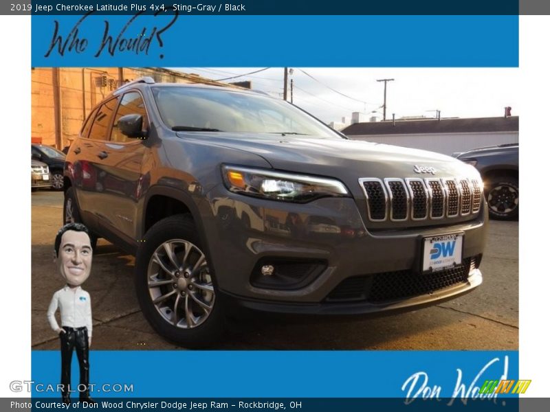 Sting-Gray / Black 2019 Jeep Cherokee Latitude Plus 4x4