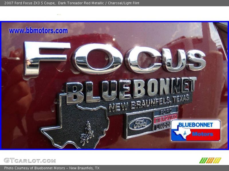Dark Toreador Red Metallic / Charcoal/Light Flint 2007 Ford Focus ZX3 S Coupe