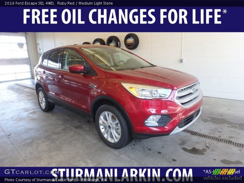 Ruby Red / Medium Light Stone 2019 Ford Escape SEL 4WD