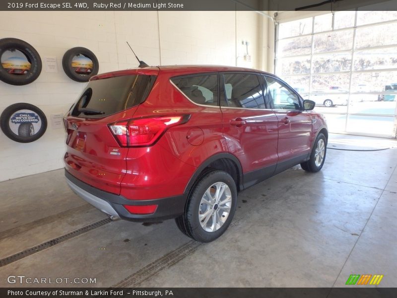 Ruby Red / Medium Light Stone 2019 Ford Escape SEL 4WD