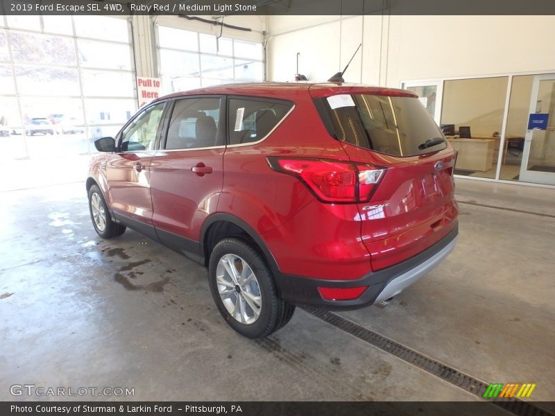 Ruby Red / Medium Light Stone 2019 Ford Escape SEL 4WD