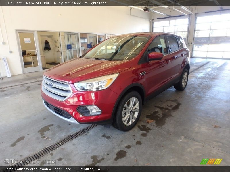 Ruby Red / Medium Light Stone 2019 Ford Escape SEL 4WD