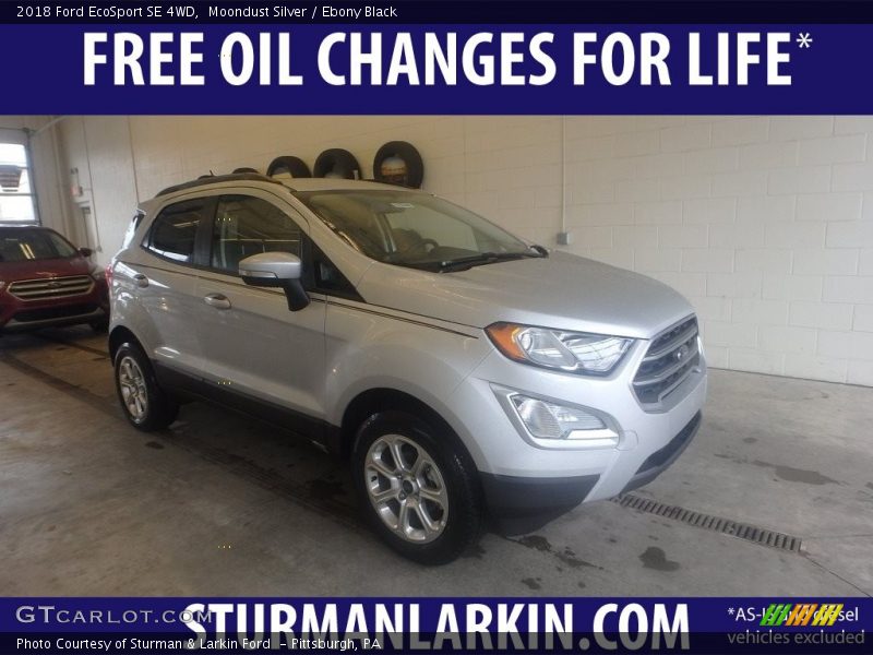 Moondust Silver / Ebony Black 2018 Ford EcoSport SE 4WD