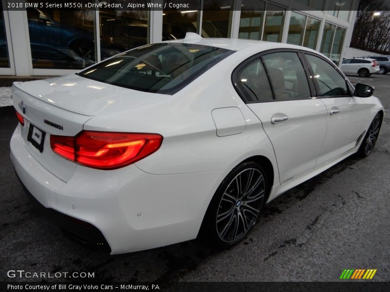 Alpine White / Cognac 2018 BMW 5 Series M550i xDrive Sedan
