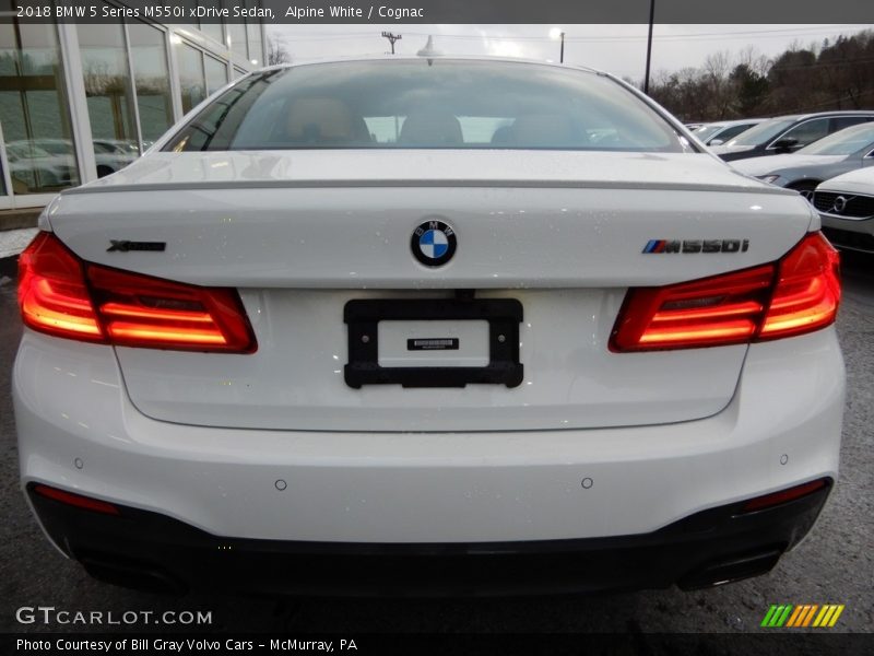 Alpine White / Cognac 2018 BMW 5 Series M550i xDrive Sedan