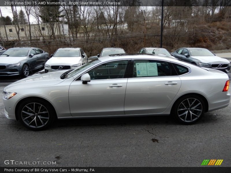 Bright Silver Metallic / Charcoal 2018 Volvo S90 T5 AWD Momentum